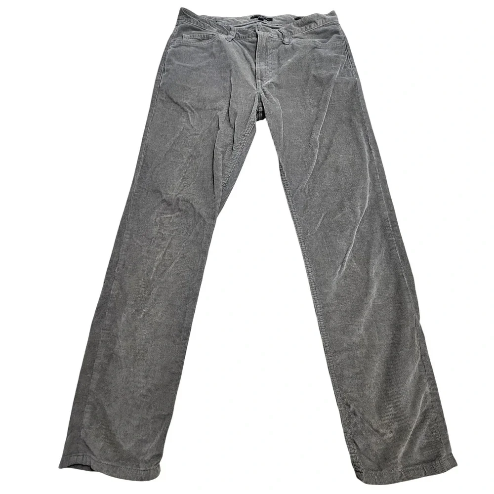 Banana Republic Traveler Corduroy Pants 30x30 Grey Straight Leg 744274-02